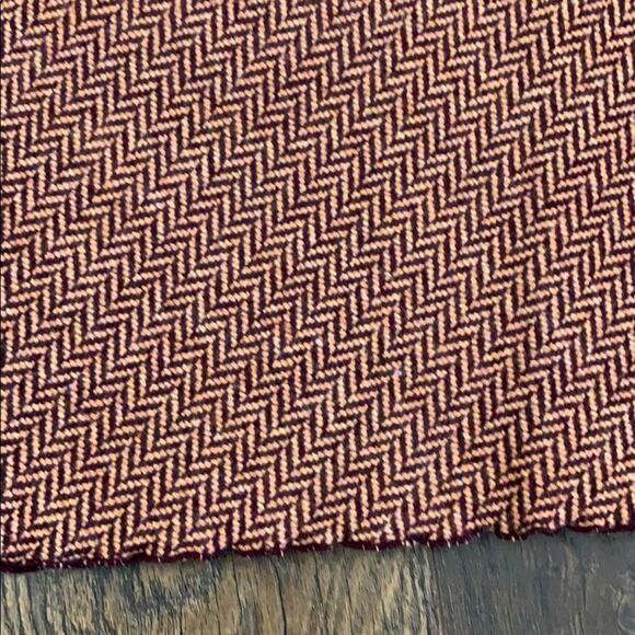 Lord & Taylor Wool Burgundy Herringbone Pencil Skirt - Picture 7 of 8